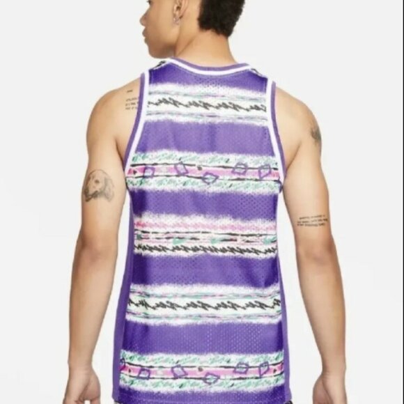 Nike Stories Retro Basketball Jersey 90s Purple Pink Men's Small Athletic Sporty - Picture 3 of 9